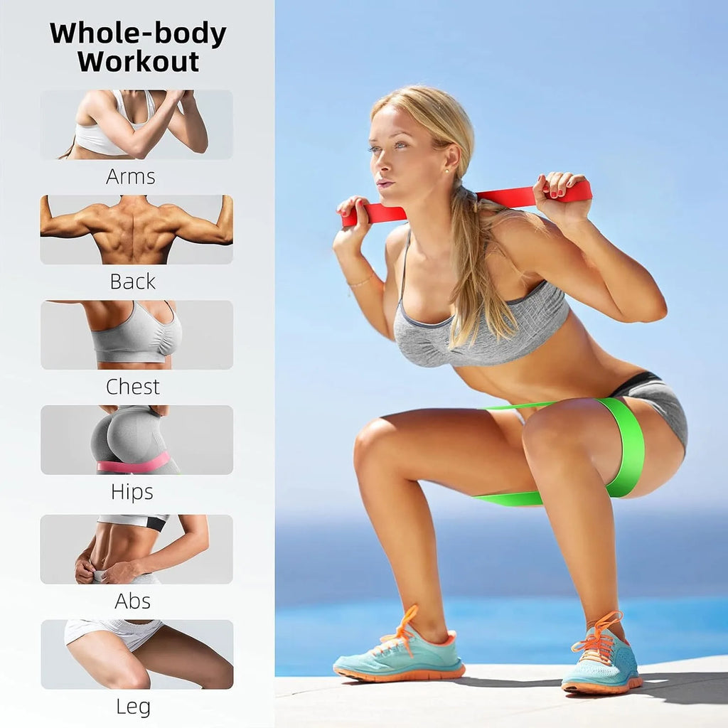 Set de 5 bandas de Resistencia Fitness-Entrenamiento y Gluteos