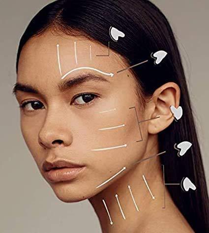 Rodillo Facial de Cuarzo Rosa Natural y Gua Sha – Set Spa en Casa