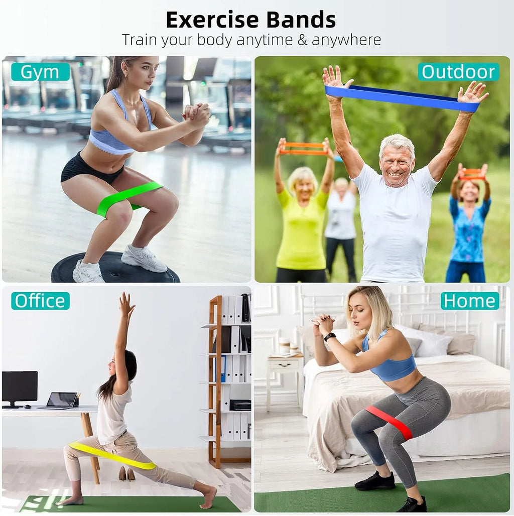Set de 5 bandas de Resistencia Fitness-Entrenamiento y Gluteos