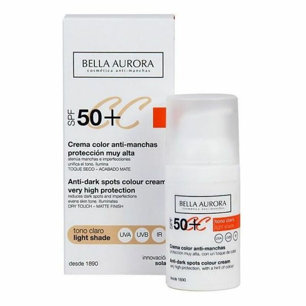 CC Cream Antimanchas Bella Aurora SPF 50 – Protección y Tono Uniforme
