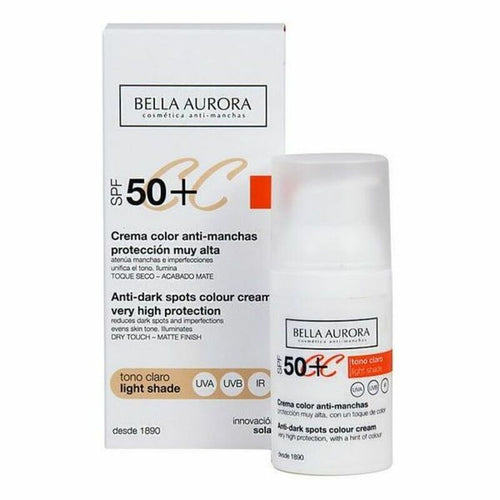 CC Cream Antimanchas Bella Aurora SPF 50 – Protección y Tono Uniforme