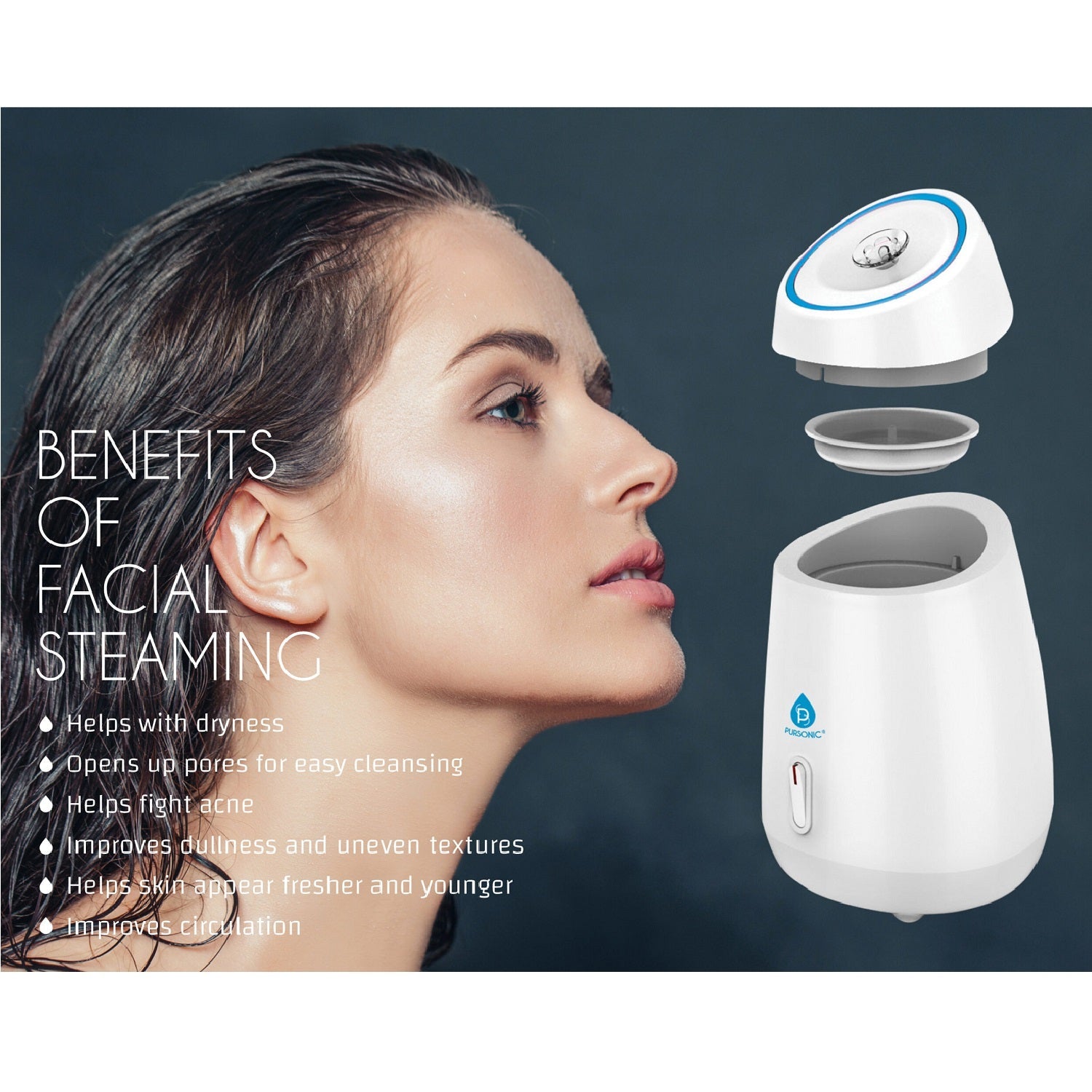 Vaporizador Facial Pursonic – Micro-Vapor Hidratante Spa en Casa