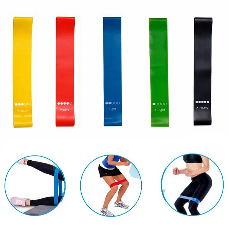 Set de 5 bandas de Resistencia Fitness-Entrenamiento y Gluteos