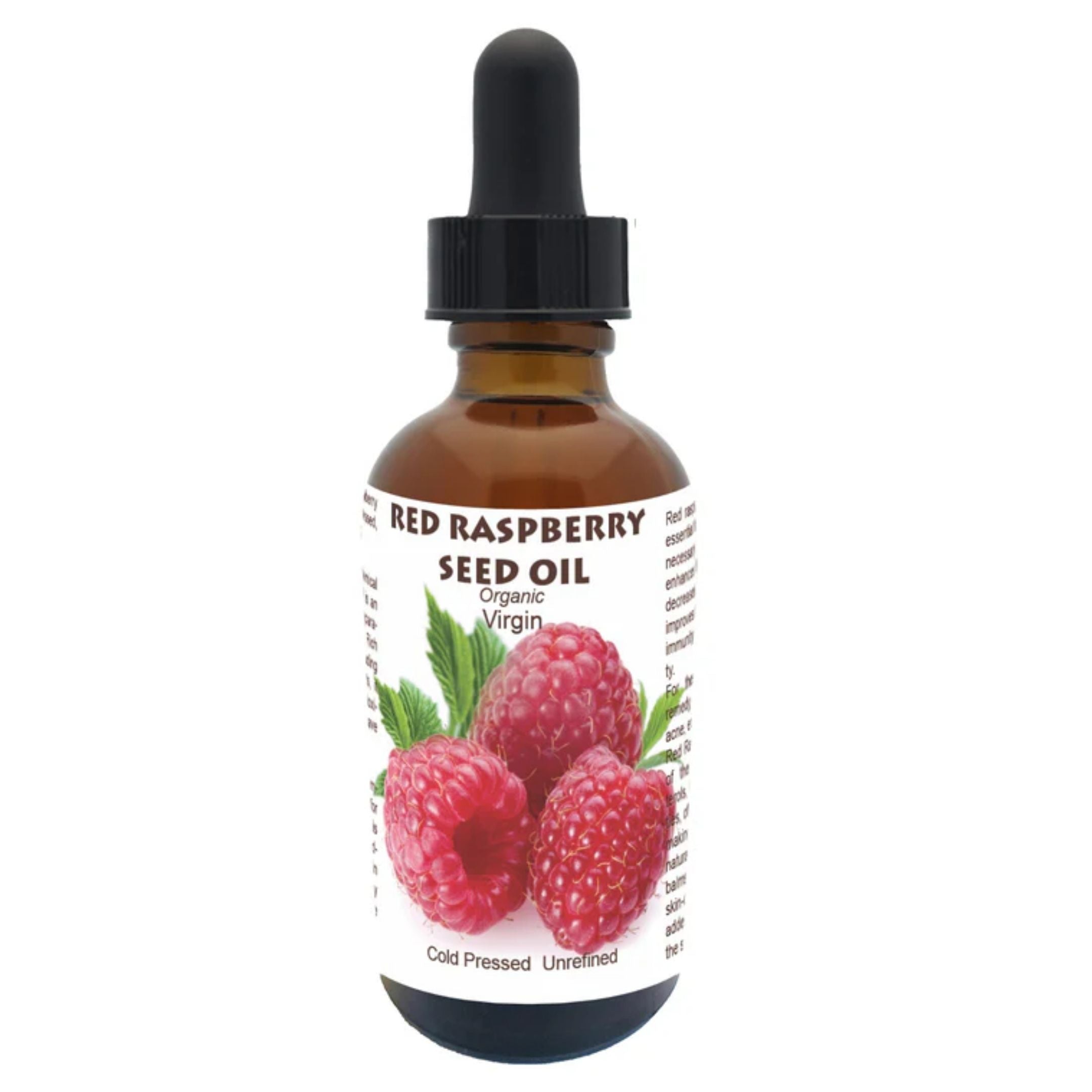 Aceite de Semilla de Frambuesa Roja Orgánico – Prensado en Frío y Sin Refinar