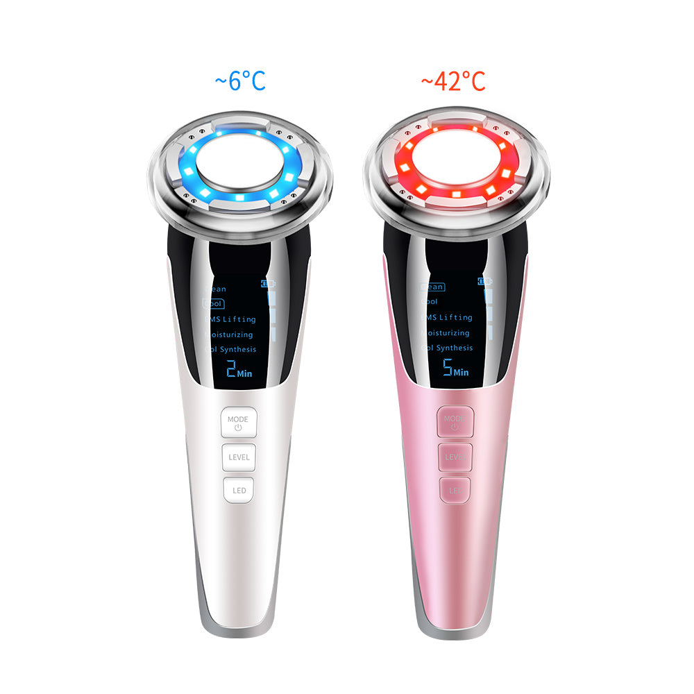 Masajeador Facial Ultrasónico EMS – 5 Tecnologías Antiedad en 1 Dispositivo