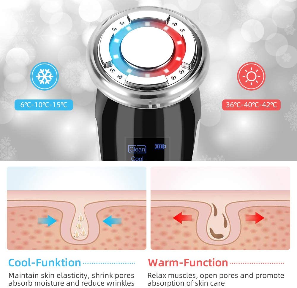 Masajeador Facial Ultrasónico EMS – 5 Tecnologías Antiedad en 1 Dispositivo